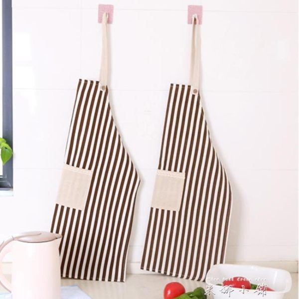 周年慶 利得棉麻家居廚房時尚圍裙烘焙工作服面包店半身 米娜小鋪