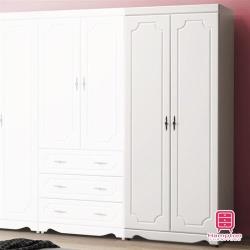 ◎採用國際標準低甲醛木心板製成|◎使用靜音鋼珠滑軌，油壓緩衝鉸鍊|◎品牌:Hampton漢汀堡類型:衣櫃主材質:木質尺寸(公分):80.5*56.5*197層數:無抽屜:無開門方式:拉門顏色:白色系組