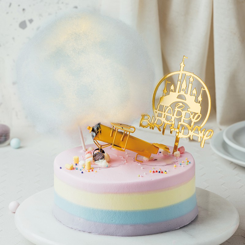 【PATIO 帕堤歐】奇幻王國 超夢幻 飛機 雲朵 彩虹蛋糕 造型蛋糕 卡通造型蛋糕 生日蛋糕 手工藍莓醬 夢幻 禮物