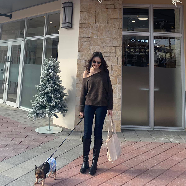 質感金屬釦環中筒雨靴 dadarara穿搭