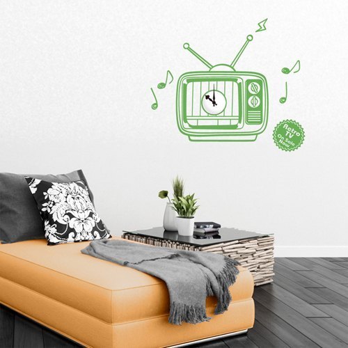 Smart Design》創意無痕壁貼◆懷舊電視時鐘(含台製機芯)8色可選 Smart Design是臺灣的創意壁貼品牌，由臺灣設計師設計、編排。 Smart Design的設計感強烈，結合實用與美觀