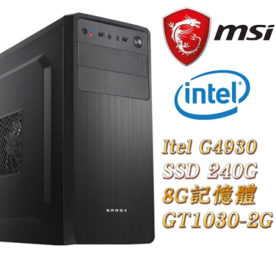 Intel G4930 H310M PRO-VDH 8G DDR4 2666 SSD 240G GT1030-2G