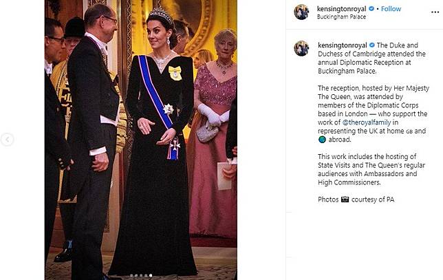 Hadiri Korps Diplomatik Perhiasaan Baru Kate Middleton Curi Perhatian