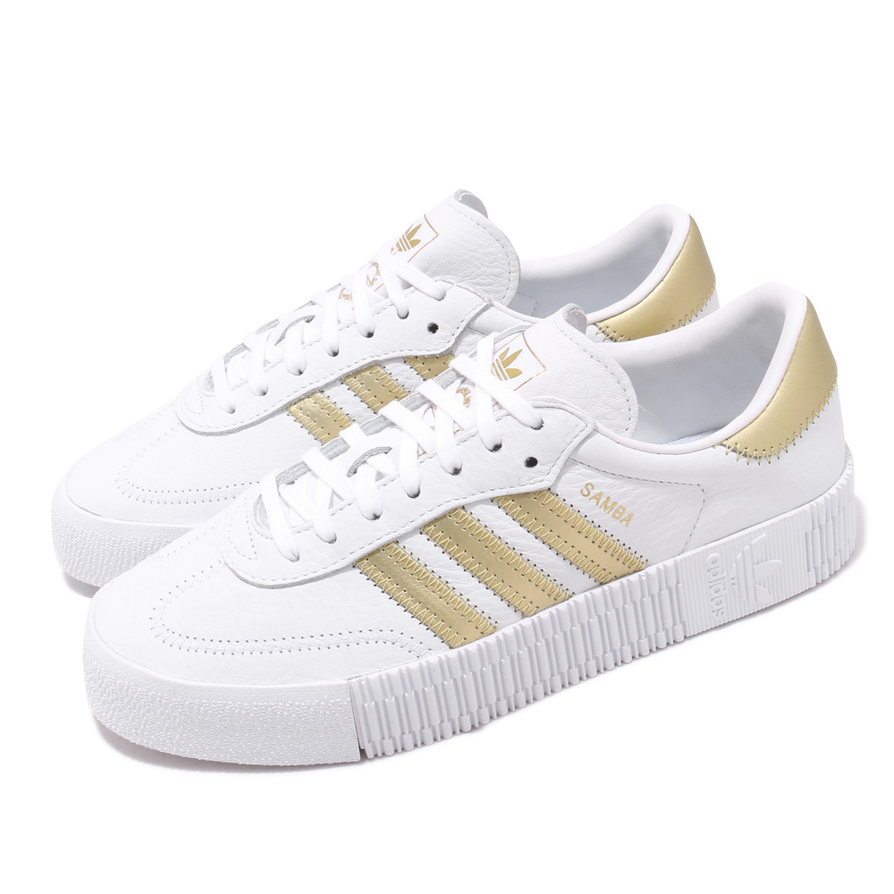 流行休閒鞋品牌:ADIDAS型號:EE4681品名:Sambarose 配色:白色,金色
