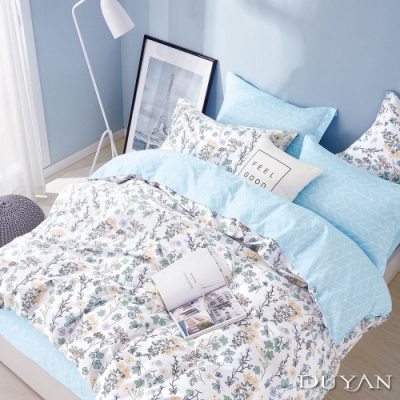 DUYAN竹漾 100%精梳純棉 單人三件式舖棉兩用被床包組-大自然的孩子 台灣製