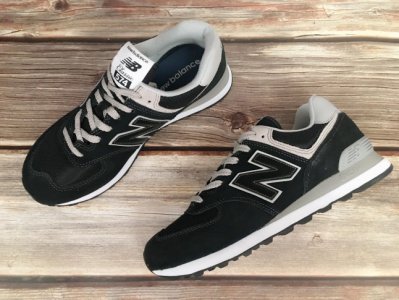 [麥修斯]New Balance 574 黑 男款 ICONIC CLASSIC 復古麂皮 ML574EGK D