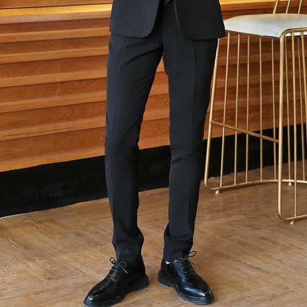 西裝褲 四季男裝長褲男褲商務西裝休閒褲夏季男士西褲直筒寬鬆黑色褲子男 父親節免運