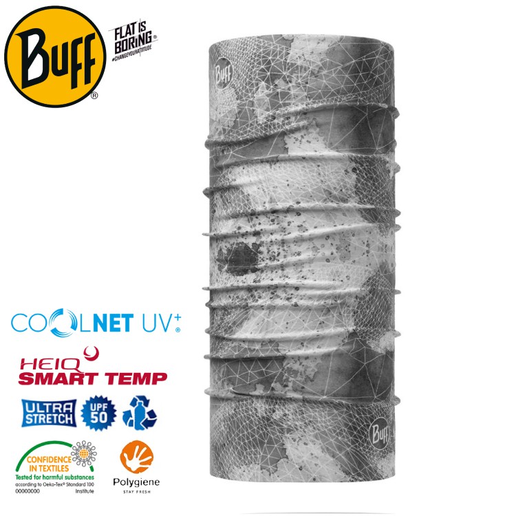 [現貨] BUFF 西班牙 Coolnet 抗UV頭巾 清水模灰/119348/圍脖/帽子/口罩/圍巾/吸溼排汗