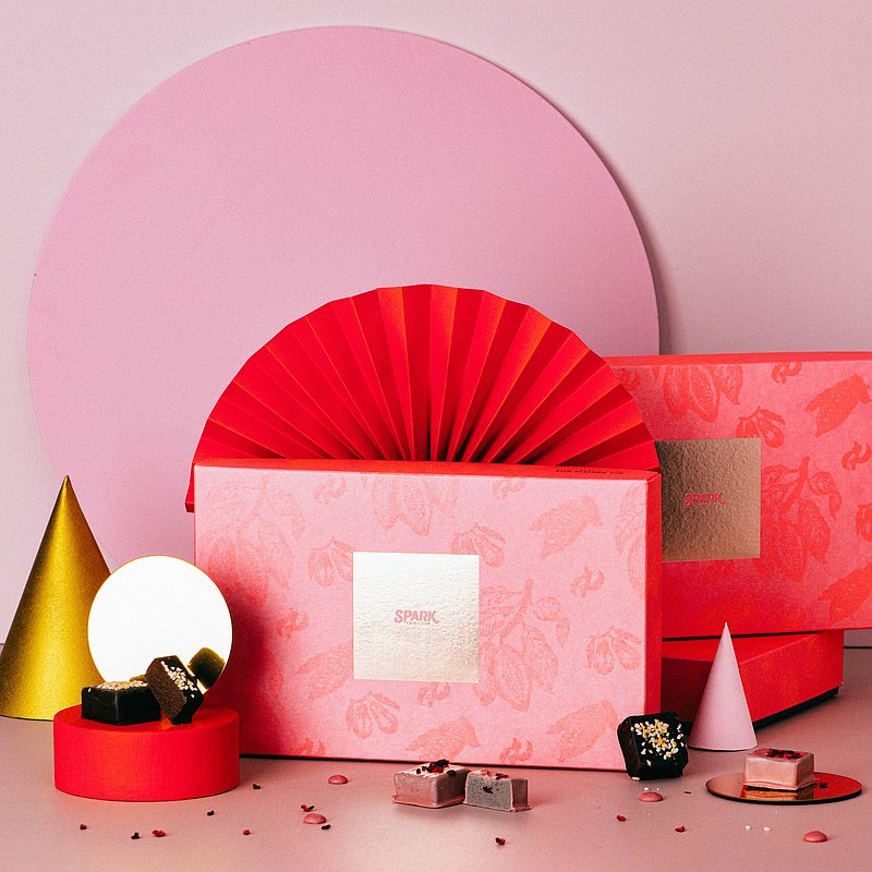 Spark Bite優質蛋白巧克力18入-莓果紅寶石&榛果黑可可雙口味