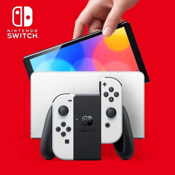 【預購依序發貨】任天堂 Nintendo Switch (OLED款式) 臺灣公司貨黑色主機 白白 手把+遊戲+支架
