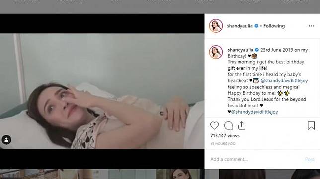  Mengharukan, Shandy Aulia Nangis Dengar Detak Jantung Sang Buah Hati