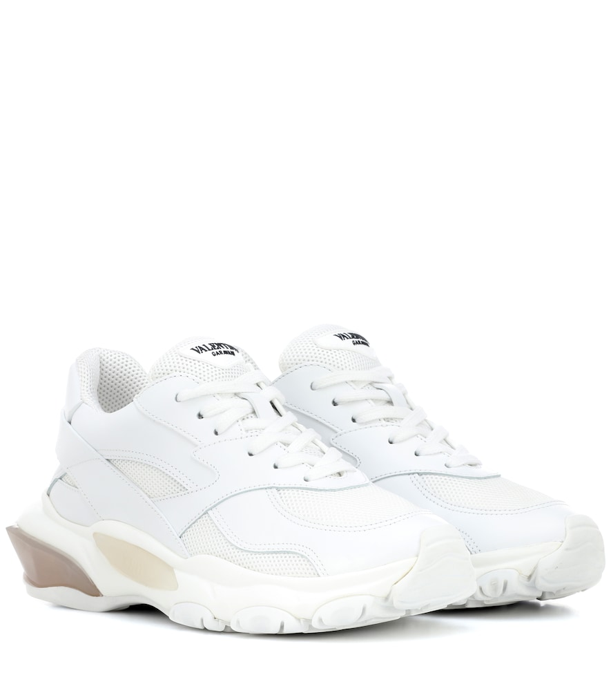 Add a touch of athleisure to your daytime look with these Bounce leather sneakers from Valentino Gar