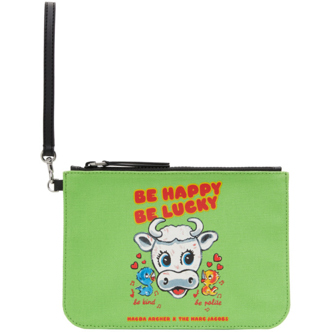Marc Jacobs 绿色 Magda Archer 联名 The Wristlet 手拿包