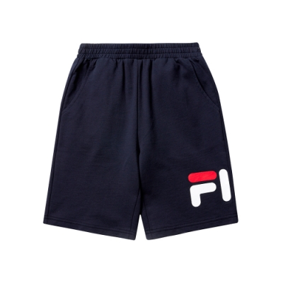 FILA KIDS #WONNIE系列五分針織短褲-丈青1SHT-8453-NV