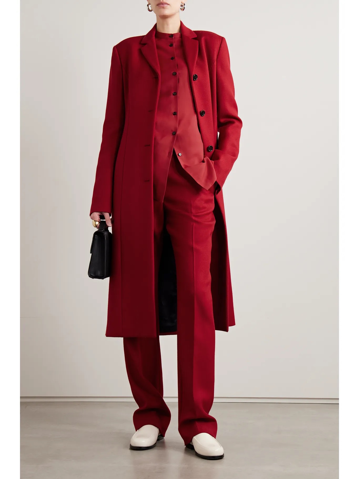 VERONICA DE PIANTE Wool and silk-blend shirt