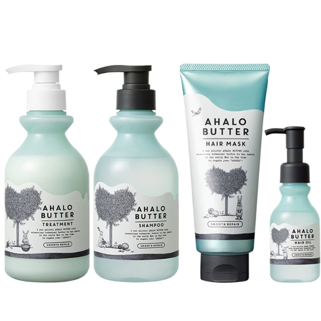 全新Ahalo butter天然花果香柔順修護系列添加6種奶油及12種藥草，適合易糾結的受損髮質台灣獨家代理，搶先開賣!!●洗髮露 500ml添加6種奶油及12種藥草的洗髮乳，使秀髮滑順有光澤。含甜橙