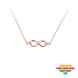 ◎愛無限符號項鍊|◎附925純銀鍍玫瑰金|◎現貨商品可立即出貨品牌定位:流行品牌品牌:彩糖鑽工坊適用性別:女生尺寸:墬子尺寸：約1.5*0.7(cm)材質:925純銀材質說明:此商品已包含『免費贈送9