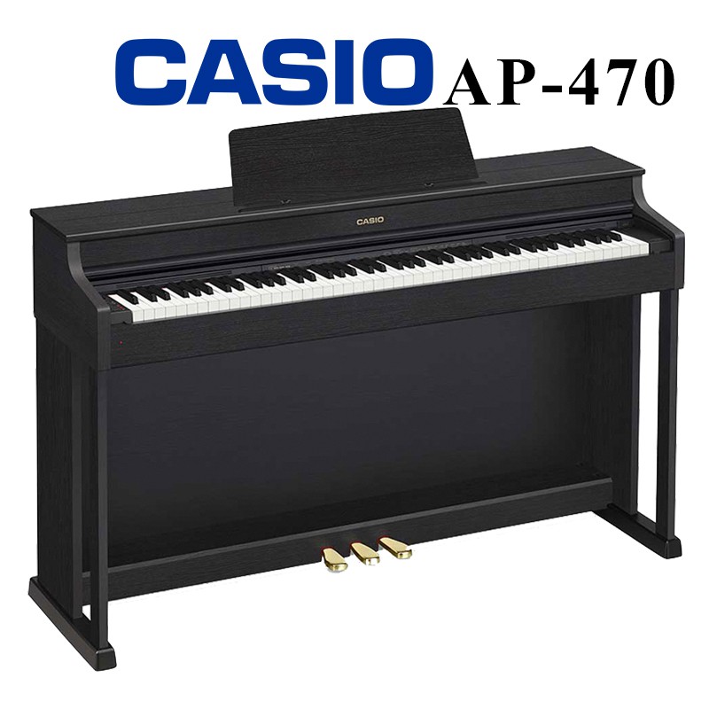 CASIO AP470 電鋼琴 黑色 88鍵 免費運送組裝 分期零利率 原廠公司貨 保固18個月 數位鋼琴◎ 外觀 & 尺寸 & 重量✿ 顏色：黑色 / 白色 / 深橡木色✿ 鍵盤蓋：滑蓋式✿ 尺寸：