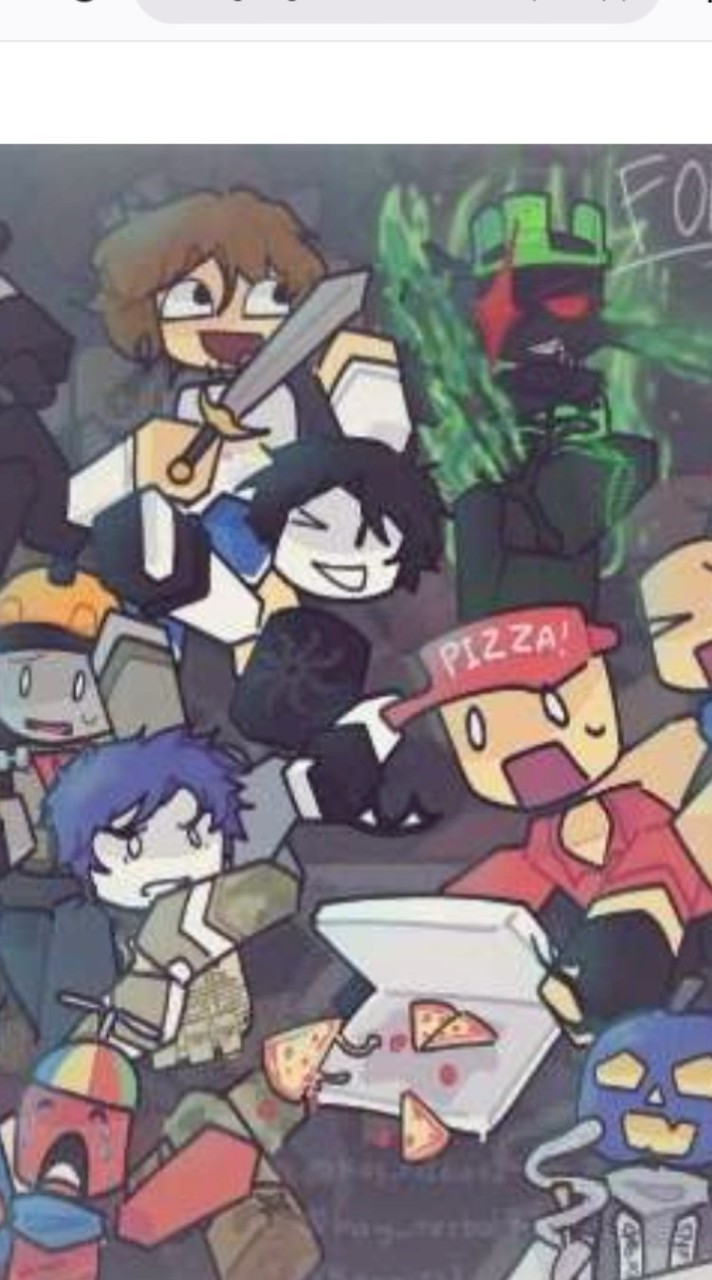 ✨️โรงเรียนRobloxแมบDandyกับforsaken✨️🍗🍕🗡