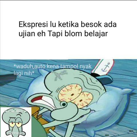 12 Meme Lucu Squidward Habis Ujian Ini Bikin Senyum Tipis Brilio Net Line Today