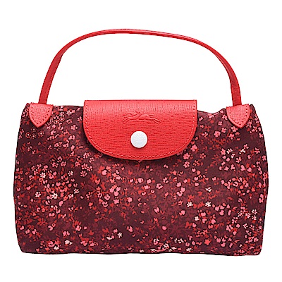 LONGCHAMP Le Pliage Collection小碎花圖案手拿/斜背包(紅色)