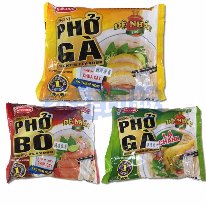 越南 acecook DE NHAT 牛肉 檸檬 雞肉 PHO 65克 東南亞 越南 泡麵 河粉 粉條
