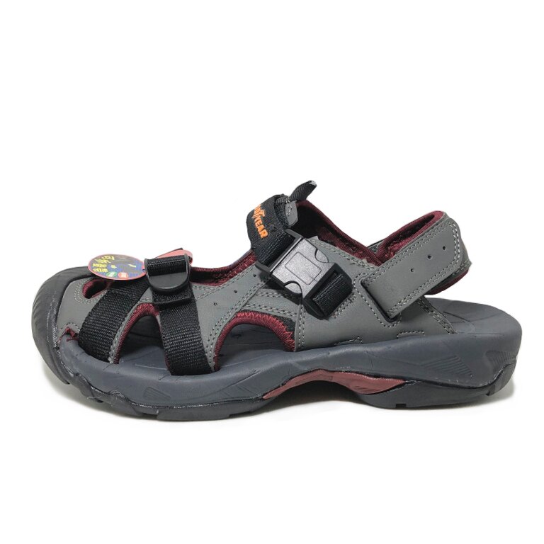 GOODYEAR固特異 男款6大功能越野護趾運動涼鞋 [83668] 灰紅【巷子屋】