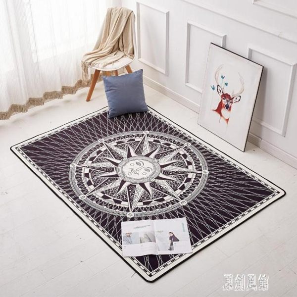 簡約地墊2019四季通用客廳臥室茶幾瑜伽毯化妝地毯床前床邊毯 LR6743【原創風館】