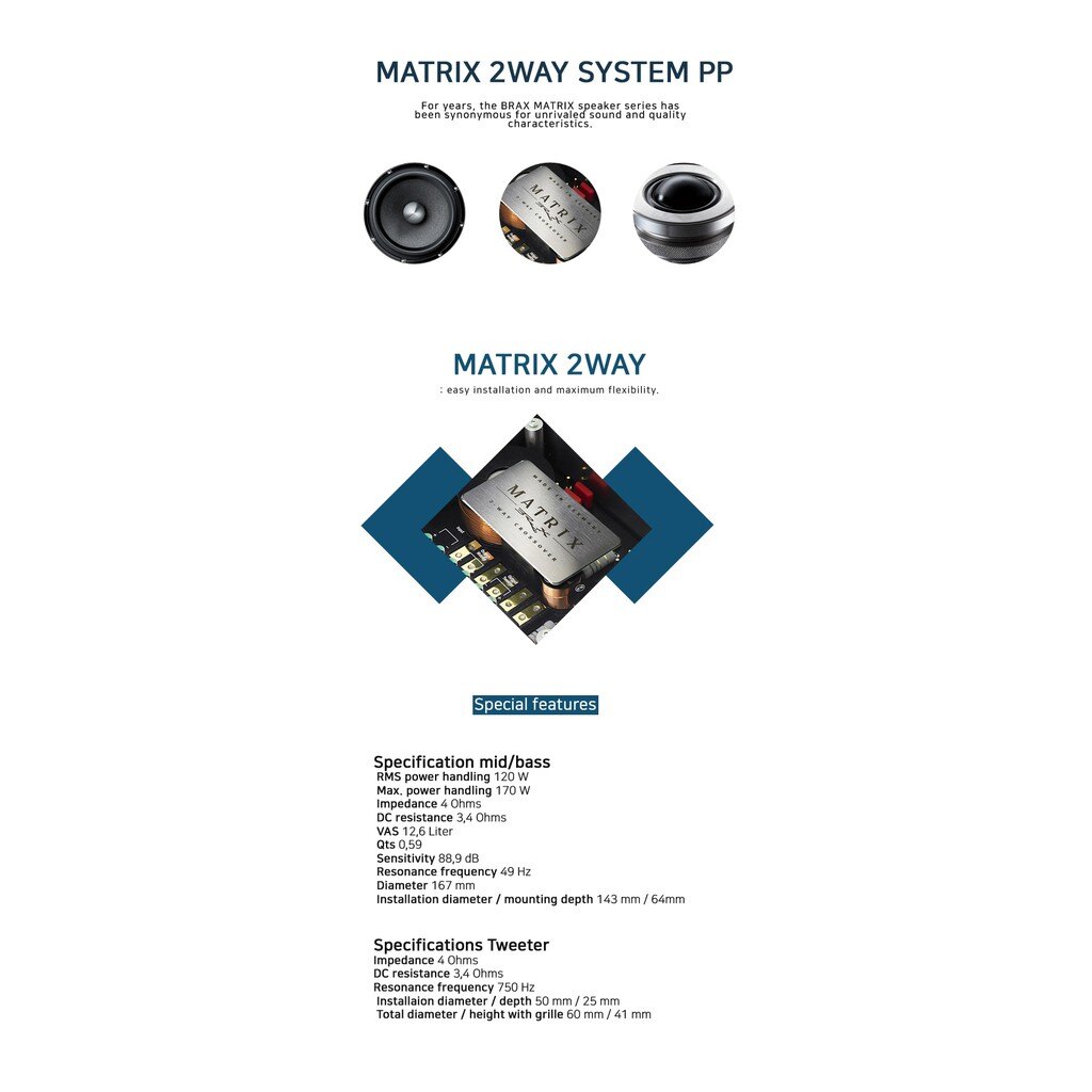 BuBu車用品│BRAX Matrix 2-way system 德國製造 兩音路分音喇叭