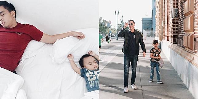 Deretan Foto Bapak dan Anak Ini Ungkap Keseharian Selebriti Saat Jadi Orang Tua. Mulai dari yang Lucu Sampai yang Keren! Like Father Like Son!