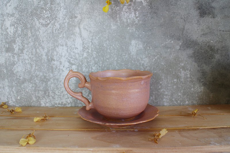 lelecoco .粉色銀河歐式茶杯_咖啡杯組- 霧面釉色 / 純手作陶瓷
