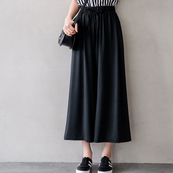 ★限時下殺$199★MIUSTAR 休閒無拘束腰綁帶彈力萊卡布寬褲(共1色)0303預購【NH0537RR】