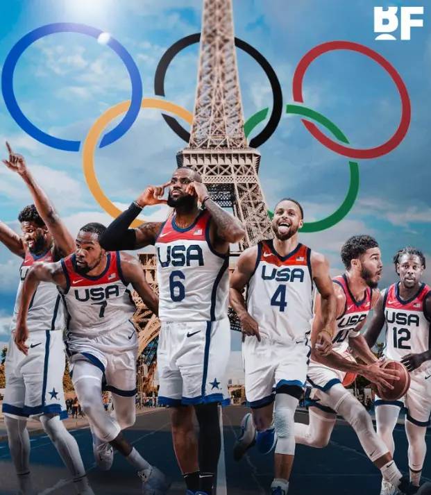 巴黎奧運美國隊已經確定6名人選，其中包含了湖人一哥「詹皇」LeBron James、勇士隊當家球星Stephen Curry。（圖／取自推特）