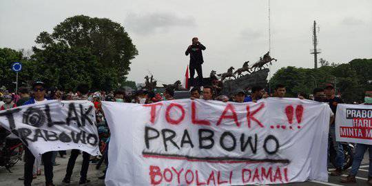 Demo tolak Prabowo di Boyolali. ©2018 Merdeka.com/Arie Sunaryo