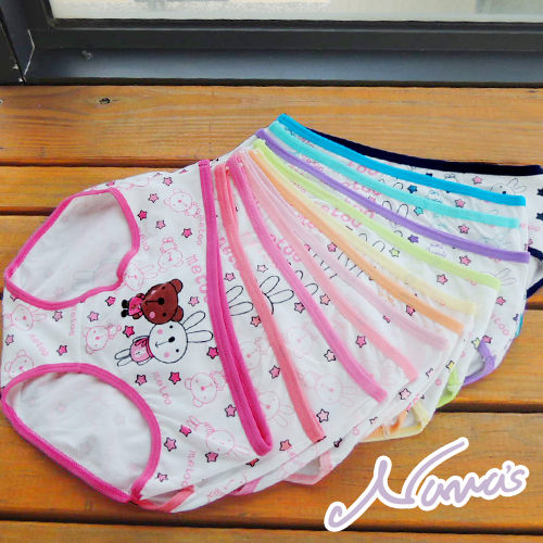 【露娜斯】棉質小褲。可愛小熊小白兔 舒適三角內褲 PA2629