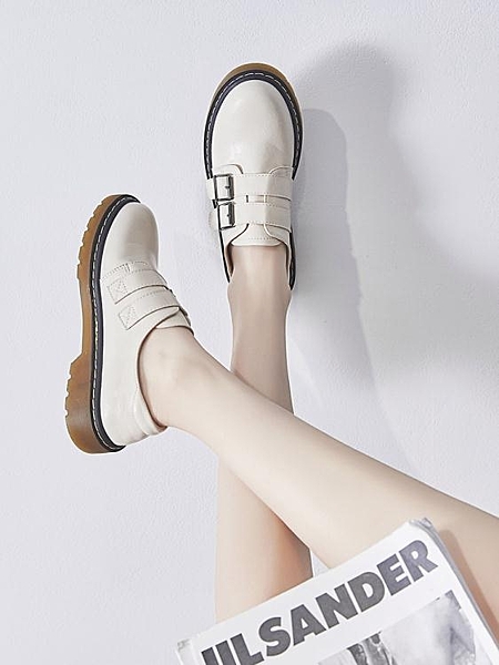 牛津鞋 英倫風單鞋復古小皮鞋女2020夏季新款圓頭牛津鞋平底鞋子百搭女鞋 寶貝計劃