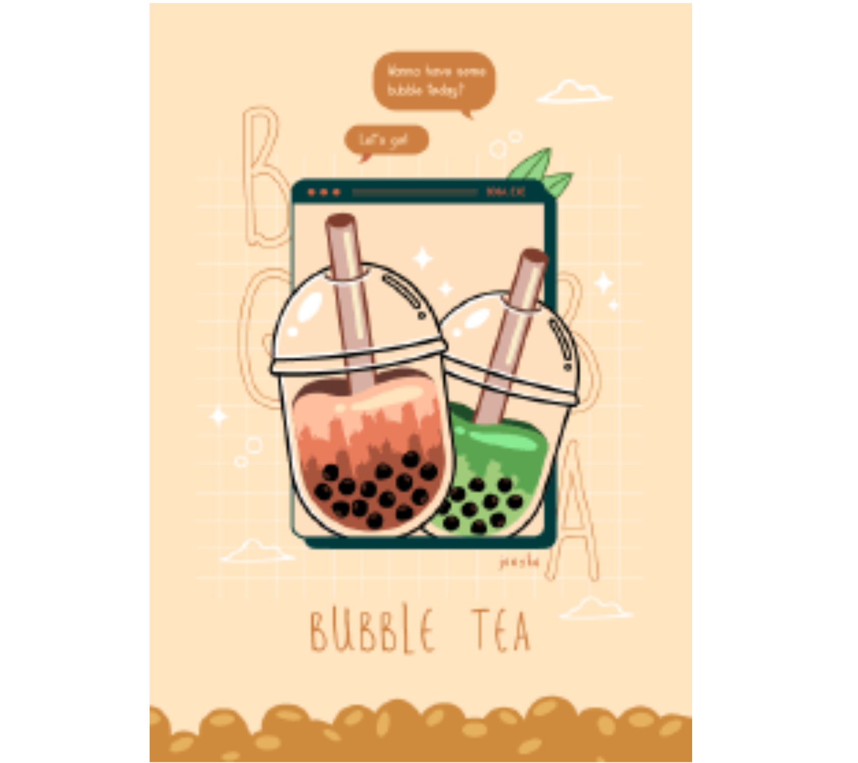 Aesthetic Boba Milk Tea
