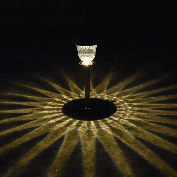 【快速出貨】太陽能燈 太陽能草坪燈花園別墅庭院燈戶外防水地插燈超亮家用室外LED路燈 七色堇 新年春節送禮