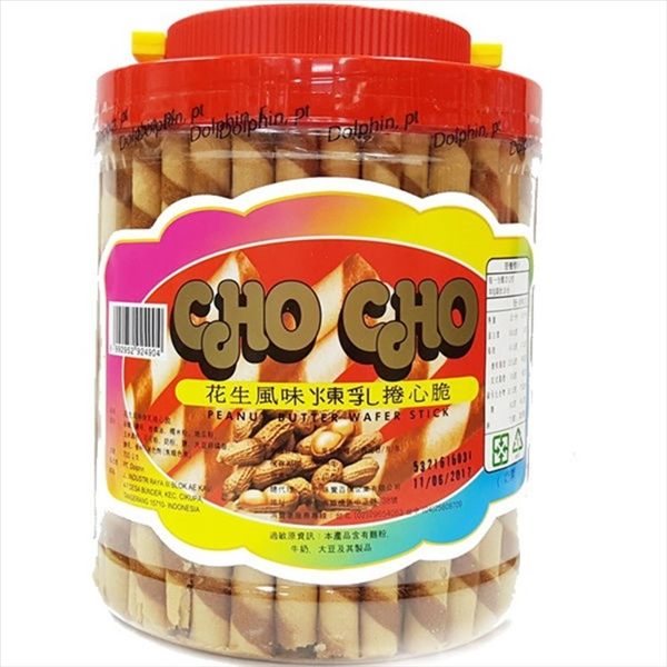 cho cho 花生風味煉乳捲心脆 700g【8992952924904】(印尼零食)