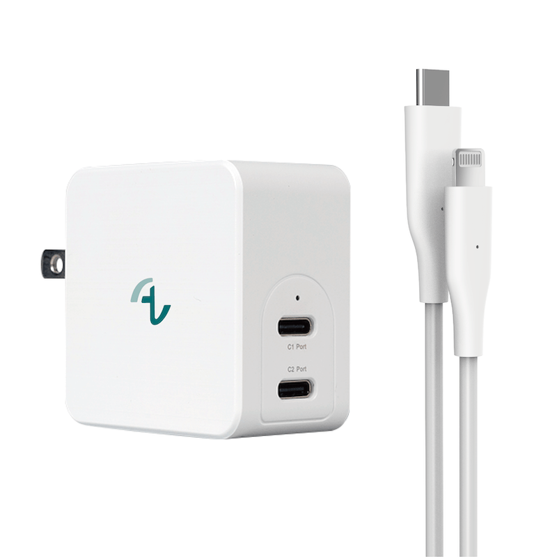 完全充飽需要約 4.5 小時。 而比原廠充電器更小、更快、充電不易發熱的秘密，就在於 Allite 採用了黑科技「氮化鎵」！ 相比傳統半導體矽電晶技術，第三代材料「氮化鎵 GaN 」具有低導電耗損、高