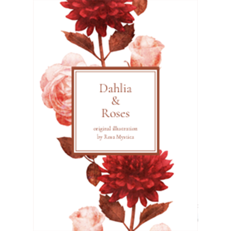 Dahlias & Roses / stylish red flowers