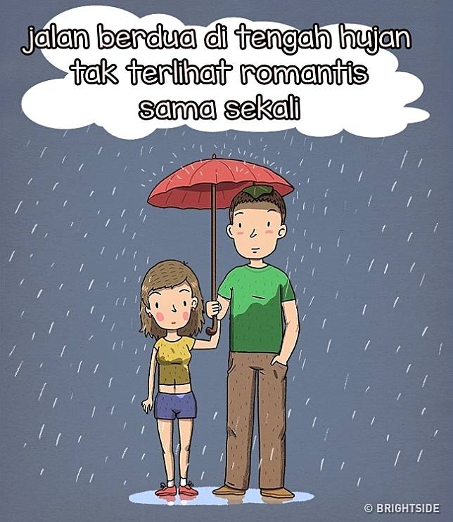 10 Ilustrasi Tunjukkan Rempongnya Punya Pasangan Tinggi, Kamu Juga?