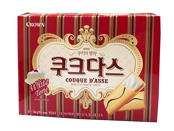 韓國 CROWN~歐風薄燒夾心餅-奶酪口味(144g)【D186117】，還有更多的日韓美妝、海外保養品、零食都在小三美日，現在購買立即出貨給您。
