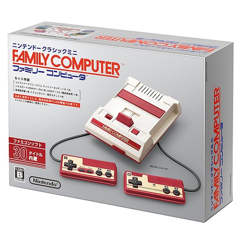 FAMICOM 迷你版 任天堂迷你紅白機 FAMILY COMPUTER全新未拆封※軟體屬於著作權商品，經拆封視同購買，恕無法接受退換貨，謝謝 於 1983 年 7 月 15 日在日本正式上市，並在全