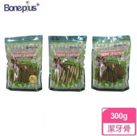BONEPLUS-六星雙效潔牙棒/起司/軟骨/薄荷 袋裝300G