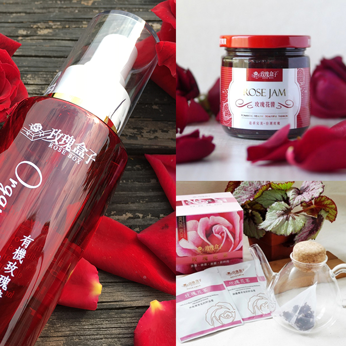 玫瑰花總酚含量約紅葡萄的22倍，白葡萄的40倍。 【商品資訊】 品 名｜有機玫瑰精露 規 格｜120ml 成 份｜100%玫瑰萃取物 產 地｜台灣屏東 保存期限｜18個月 使用方式｜噴霧、濕敷、稀釋飲