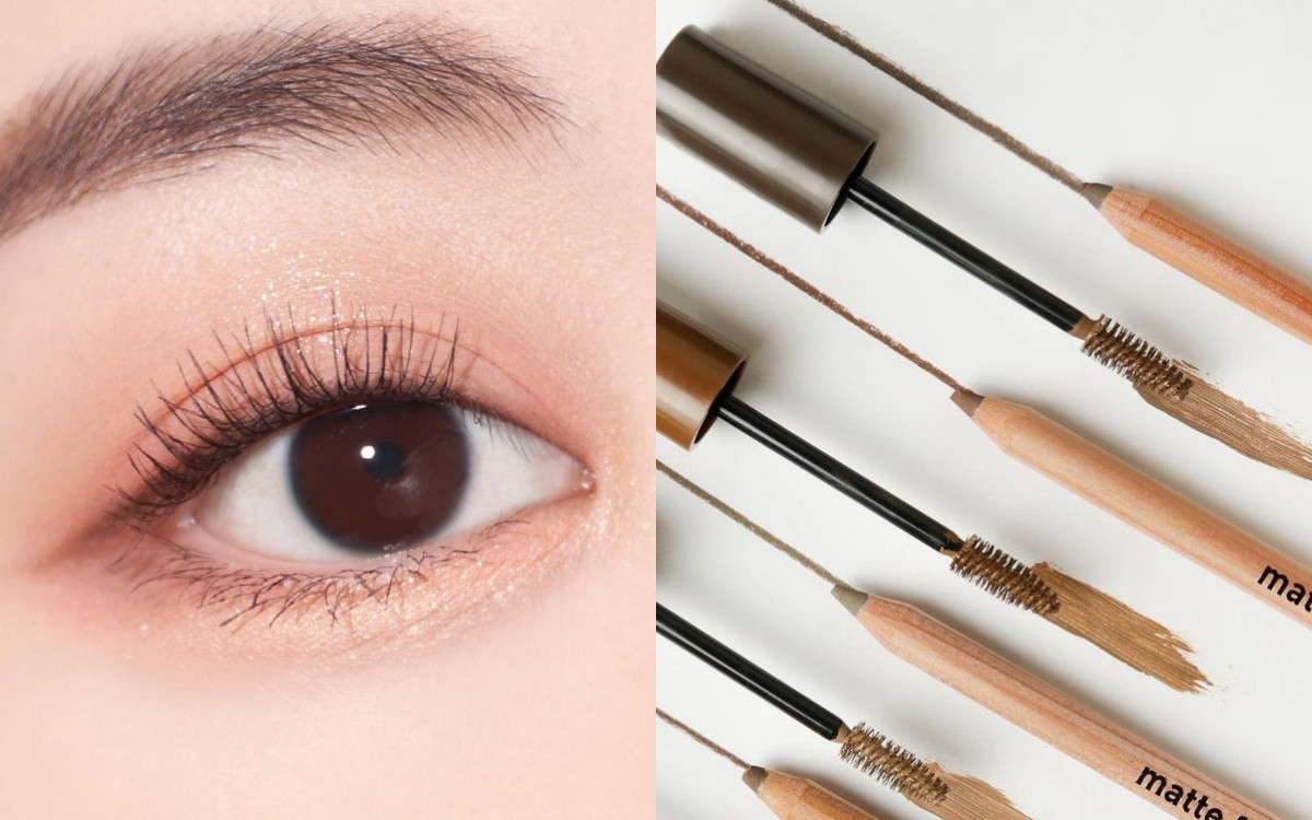純欲系眼妝步驟4：棕色睫毛取代眼線