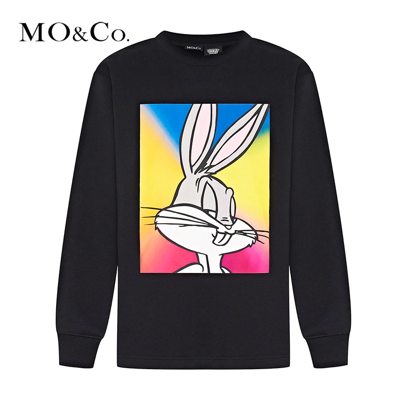 MOCO2020春季新品樂一通聯名兔巴哥印花衛衣MBO1SWS013 摩安珂
