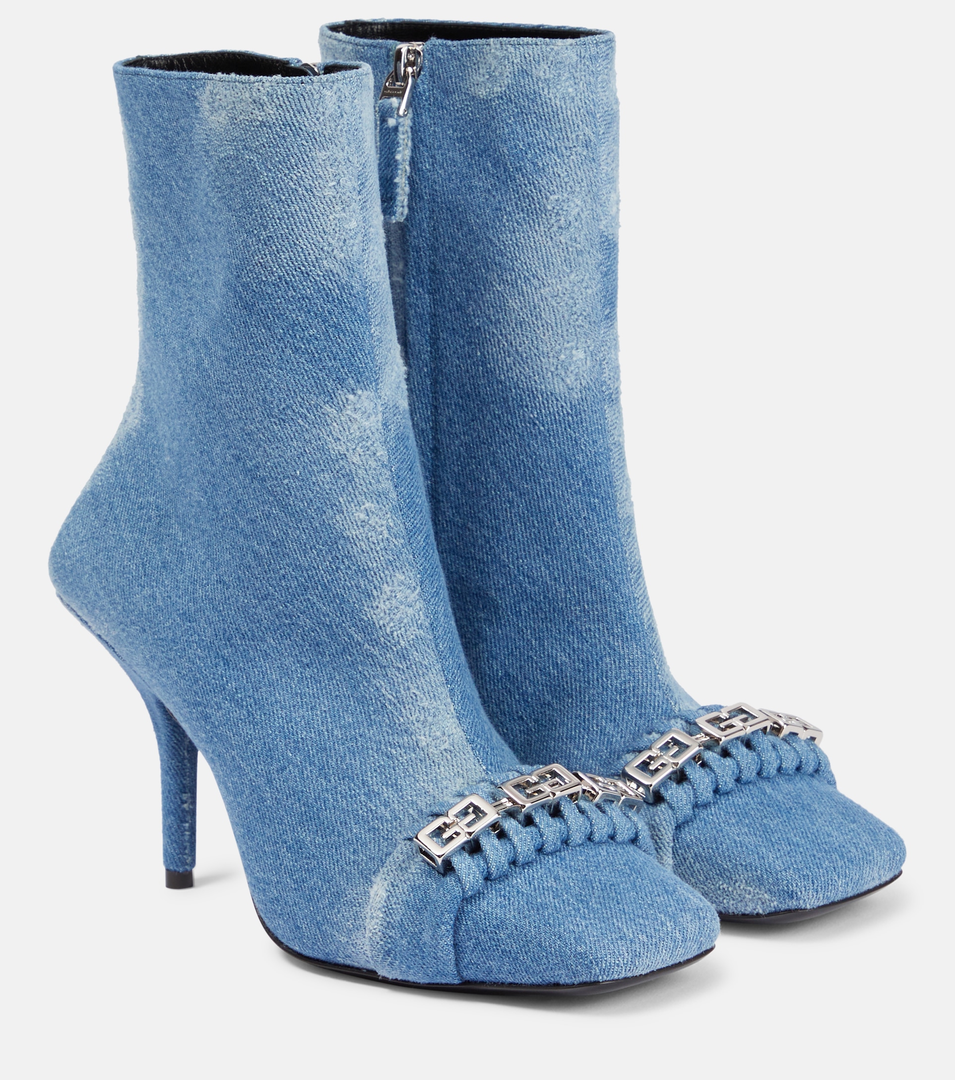 GIVENCHY G Woven denim ankle boots