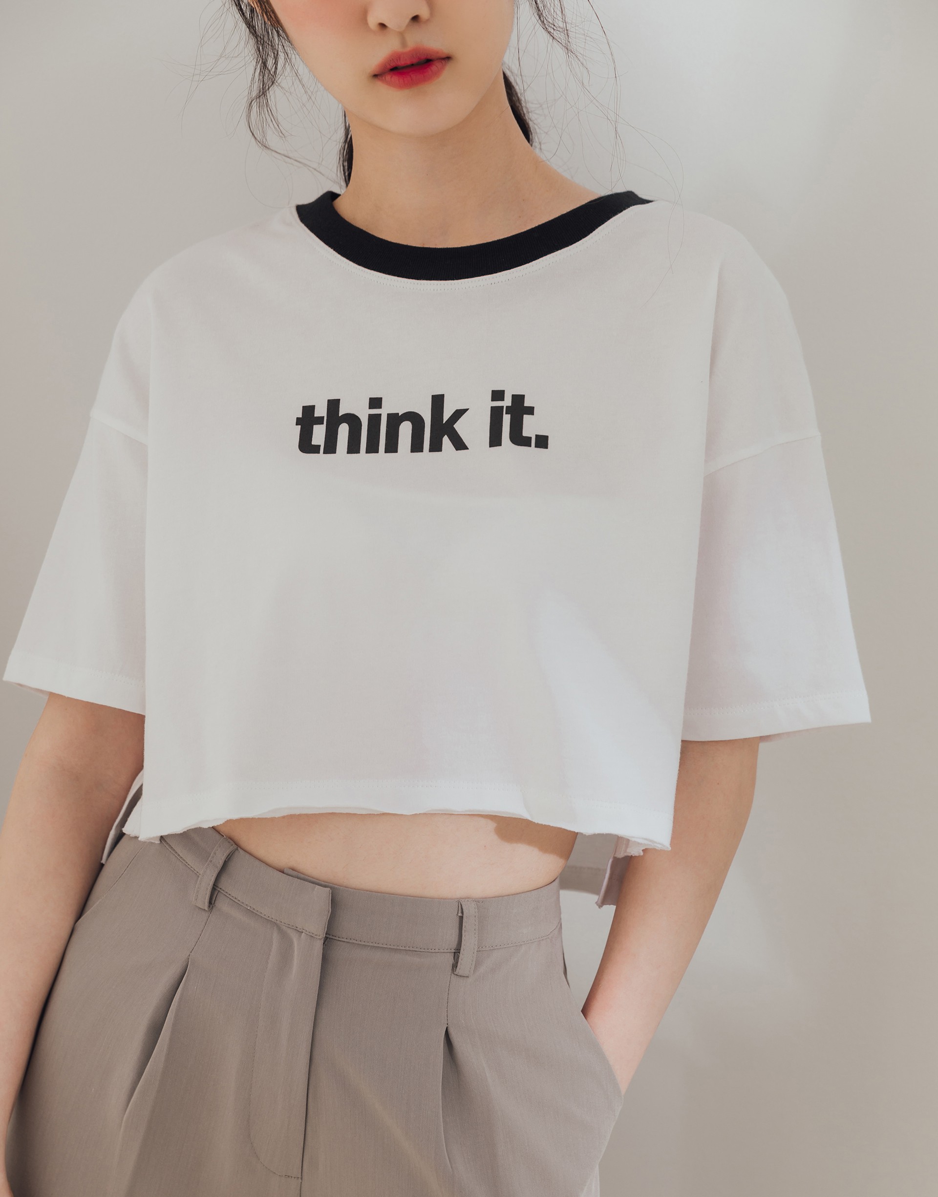 PAZZO+MIT think it標語配色Design Tees